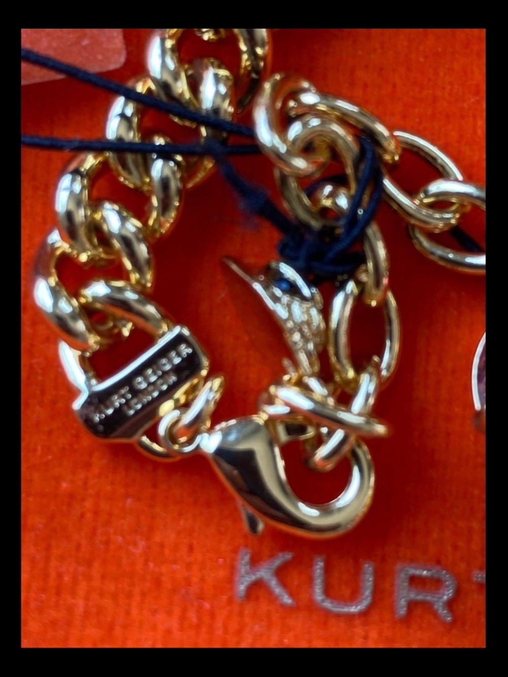 Kurt Geiger London Encrusted Swarovski Necklace & Ring : Size 8 - Picture 6 of 6